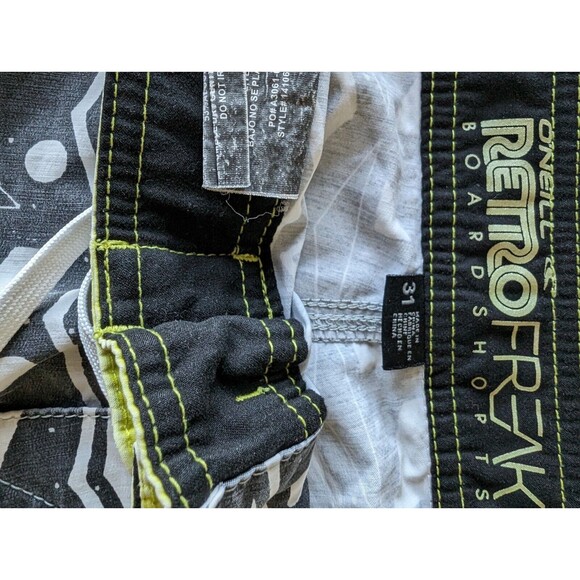 O’Neill Board Shorts Mens *Size 31* Retro Freak Gray/Black Surfing - Picture 3 of 5